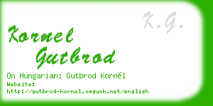 kornel gutbrod business card